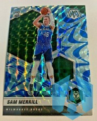 2020-21 Panini Mosaic Basketball #240 Sam Merrill RC Rookie Reactive Blue